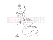 YAMAHA YFM 400 Kodiak YFM400FWAN YFM4FAT KODIAK 400 4WD (1P11) 2005 STEERING HANDLE & CABLE