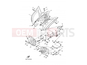 YAMAHA YFM 700 Raptor YFM700R YFM70RW RAPTOR 700R (1S37) 2007 REAR FENDER