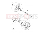 YAMAHA YFM 700 Raptor YFM700R YFM70RW RAPTOR 700R (1S37) 2007 REAR WHEEL