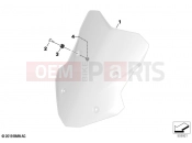 BMW Motorrad BMW 2024 F models F 900 XR (0K21, 0K23) Windscreen | Windscreen