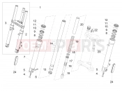 MOTOGUZZI V9 Roamer 850 E5 (EU, UK) Front fork Kaifa
