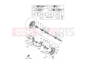 YAMAHA YFM 350 YFM350FWAN YFM35FADX KODIAK 350 IRS (4S27) 2008 FRONT WHEEL