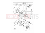 YAMAHA YFM 350 YFM350FWAN YFM35FADX KODIAK 350 IRS (4S27) 2008 REAR WHEEL