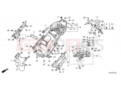 HONDA AFRICA TWIN 1100 CRF1100AR 2024 F-34 REAR FENDER