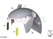 BMW Motorrad BMW 2019 C models C 400 X (0C09, 0C19) Front-wheel cover | Front-wheel cover