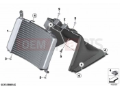 BMW Motorrad BMW 2019 C models C 400 X (0C09, 0C19) Radiator | Radiator