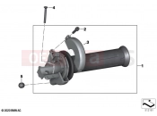 BMW Motorrad BMW 2019 C models C 400 X (0C09, 0C19) Throttle grip unheated 2