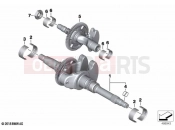 BMW Motorrad BMW 2018 C-Models C 400 X (0C09, 0C19) Crankshaft / counterbalance shaft