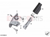 BMW Motorrad BMW 2018 C-Models C 400 X (0C09, 0C19) Rear footrests