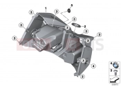 BMW Motorrad BMW 2018 C-Models C 400 X (0C09, 0C19) Legshield, upper