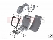 BMW Motorrad BMW 2018 C-Models C 400 X (0C09, 0C19) Storage compartment trim legshield