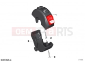 BMW Motorrad BMW 2018 C-Models C 400 X (0C09, 0C19) Multifunction switch right, button black | Multifunction switch right, button black