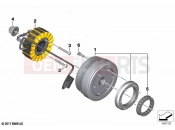 BMW Motorrad BMW 2018 C-Models C 400 X (0C09, 0C19) Alternator starter overrunning clutch 2