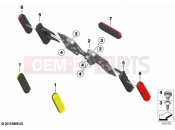 BMW Motorrad BMW 2018 C-Models C 400 X (0C09, 0C19) Number plate baseplate, reflectors 2 2