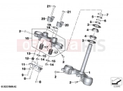 BMW Motorrad BMW 2024 M models M 1000 R (0E81, 0E83) Fork bridge, bottom / top