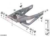BMW Motorrad BMW 2024 M models M 1000 R (0E81, 0E83) Rear wheel swinging arm