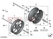 BMW Motorrad BMW 2024 M models M 1000 R (0E81, 0E83) Carbon wheels