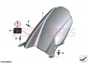 BMW Motorrad BMW 2024 M models M 1000 R (0E81, 0E83) Rear-wheel cover