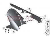 BMW Motorrad BMW 2024 M models M 1000 R (0E81, 0E83) Rear-wheel cover, chain guard