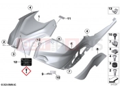 BMW Motorrad BMW 2024 M models M 1000 R (0E81, 0E83) Panel, fuel tank