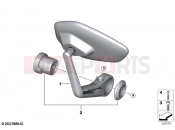 BMW Motorrad BMW 2024 M models M 1000 R (0E81, 0E83) Mirror handlebar end