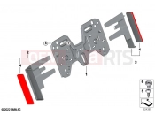 BMW Motorrad BMW 2024 M models M 1000 R (0E81, 0E83) Number plate holder/reflectors
