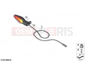 BMW Motorrad BMW 2024 M models M 1000 R (0E81, 0E83) LED turn indicators, rear