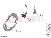 BMW Motorrad BMW 2023 M models M 1000 XR (0E91, 0E93) Rotational-speed sensor, rear