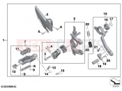 BMW Motorrad BMW 2023 M models M 1000 XR (0E91, 0E93) Footrest system, right