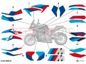 BMW Motorrad BMW 2023 M models M 1000 XR (0E91, 0E93) Sticker, WN3S Black Storm metallic