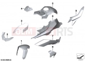 BMW Motorrad BMW 2023 M models M 1000 XR (0E91, 0E93) Painted parts YN3H light white