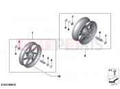 BMW Motorrad BMW 2023 M models M 1000 XR (0E91, 0E93) Retrofitting forged wheel