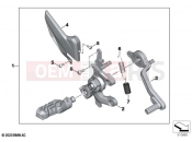 BMW Motorrad BMW 2023 M models M 1000 XR (0E91, 0E93) Footrest system, right  2