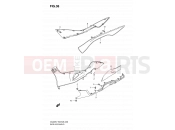 SUZUKI AN400 K8 (2008) Burgman 400 (E03,E28,E33) 38 - SIDE LEG SHIELD (MODEL K7/K8)