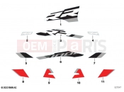 BMW Motorrad BMW 2024 S models S 1000 RR 21 (0E61, 0E63) Label YNA5 Racingred solid