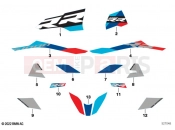 BMW Motorrad BMW 2024 S models S 1000 RR 21 (0E61, 0E63) Sticker, YN3H, Light white