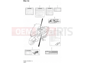 SUZUKI AN400 L1 (2011) Burgman 400 (E03,E28,E33) 114 - LABEL (AN400L1 E33)