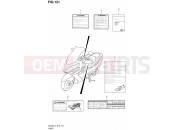 SUZUKI AN400A L3 (2013) Burgman 400 (E02,E19,E24) 121 - LABEL (AN400AL3 E02)