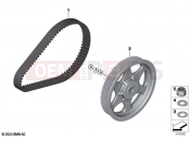 BMW Motorrad BMW 2024 C models CE 02 (0C71, 0C73) Toothed-belt drive, front