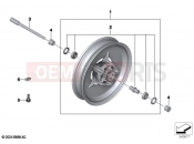 BMW Motorrad BMW 2024 C models CE 02 (0C71, 0C73) Front wheel