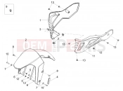 APRILIA Tuono 125 Front mudguard-Pillar