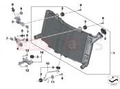 BMW Motorrad BMW 2024 F models F 800 GS (0K51, 0K53) Radiator mounting parts