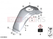 BMW Motorrad BMW 2024 F models F 800 GS (0K51, 0K53) Tank cover, middle