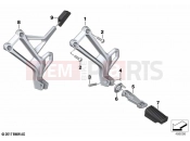 BMW Motorrad BMW 2024 F models F 800 GS (0K51, 0K53) Footpeg plate/Rear footpeg