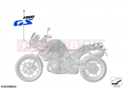 BMW Motorrad BMW 2024 F models F 800 GS (0K51, 0K53) Sticker, YNB5, Light white