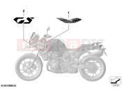 BMW Motorrad BMW 2024 F models F 800 GS (0K51, 0K53) Sticker WND2 black-storm