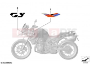 BMW Motorrad BMW 2024 F models F 800 GS (0K51, 0K53) Sticker WN2L racing blue