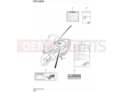 SUZUKI AN400A L5 (2015) Burgman 400 (E99) 496A - LABEL