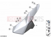 BMW Motorrad BMW 2018 C-Models C 400 GT (0C06, 0C16) Trim side panel, top | Trim side panel, top