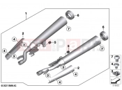 BMW Motorrad BMW 2024 R models R 18 (0L11, 0L13) Rear silencer V&H 2 | Rear silencer V&H 2